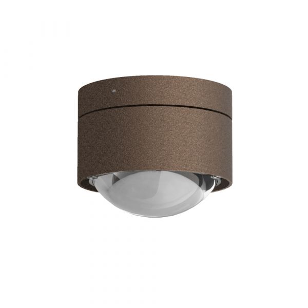 Puk Mini Plus LED Outdoor Ceiling light, soft brown with clear lens