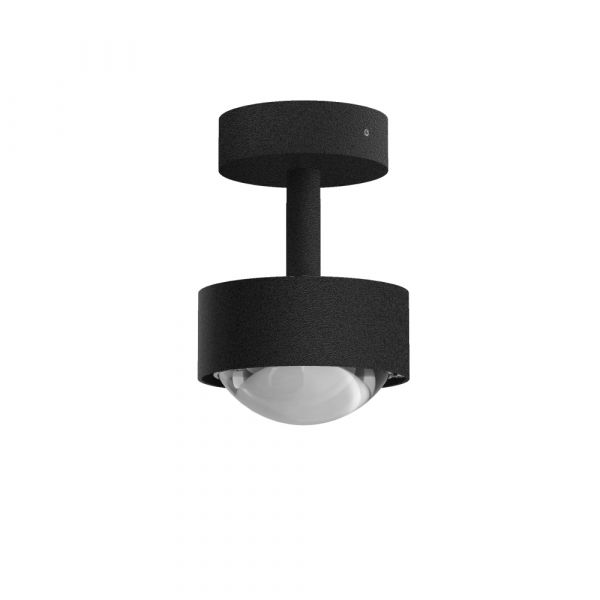 Puk Mini Turn IP44 Ceiling Light, black matt