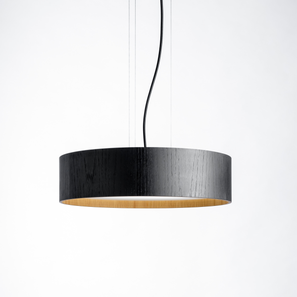 LARAwood pendant light, black oak