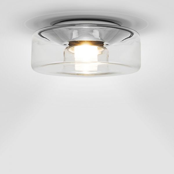 Curling clear LED ceiling light