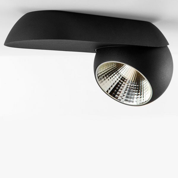 Marbul Single Wall- and Ceiling light, black