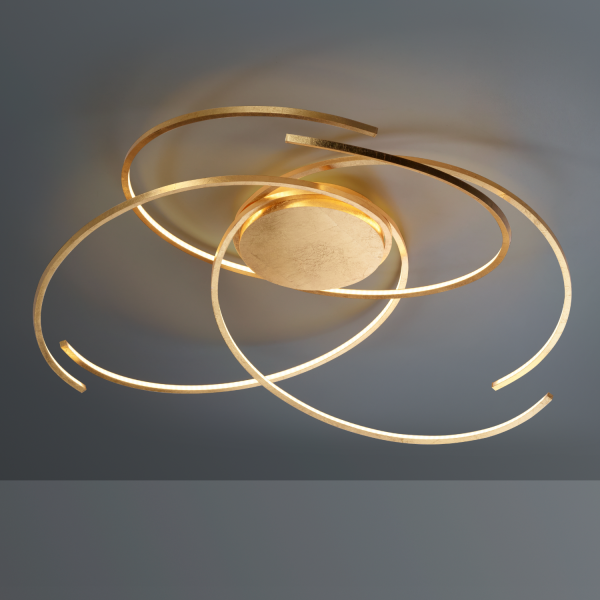 Escale Space Ceiling light, large/ gold leaf