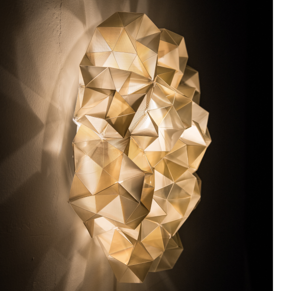 Drusa wall/ ceiling light, yellow